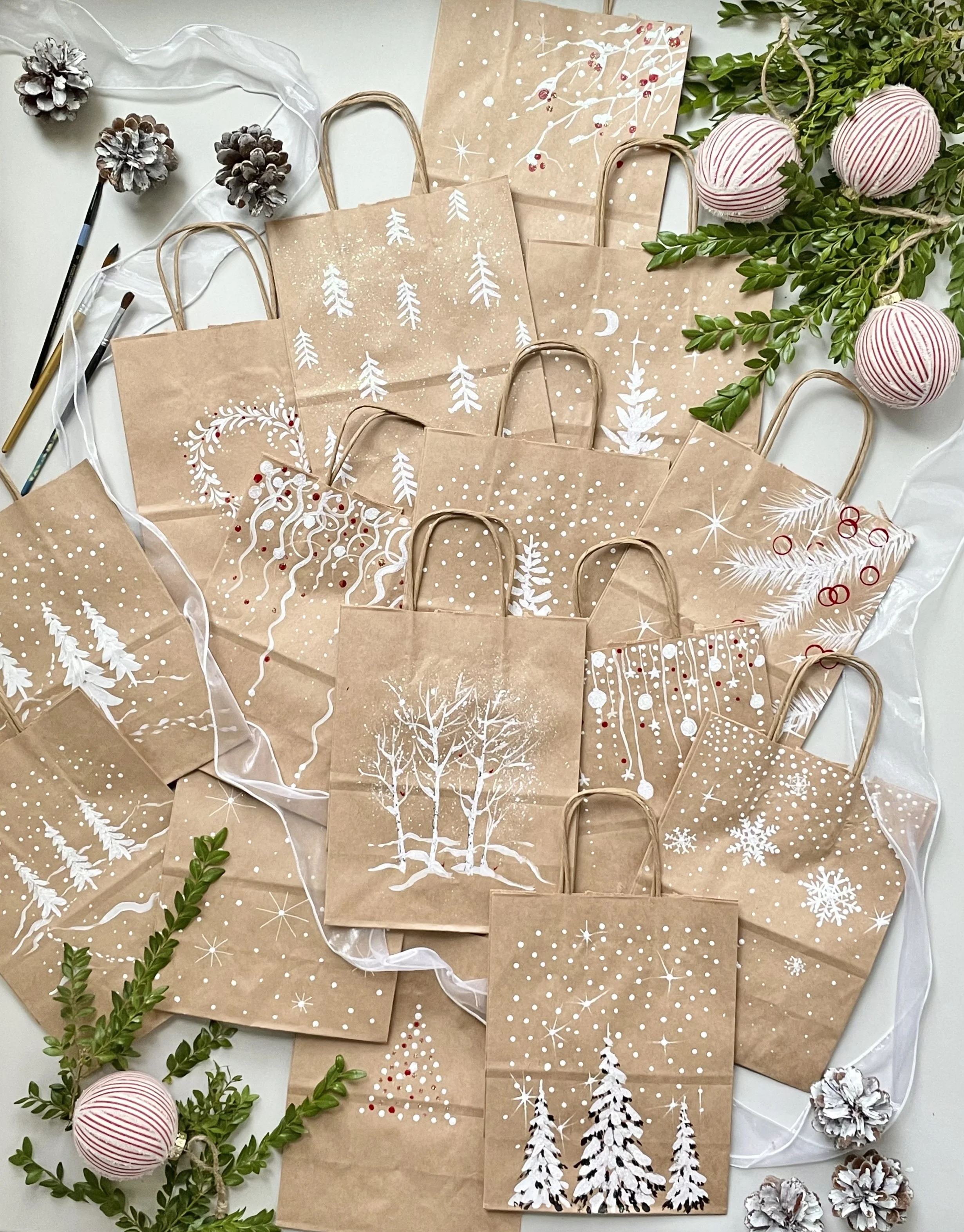 Diy Christmas gift bags Handmade Christmas gifts for Christmas gift bag holiday bag design ideas Alla Dickson Art Goods